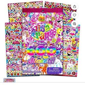 NWT Lisa Frank 600 Sticker Collection count Vibrant Colorful 80s 90s vibe